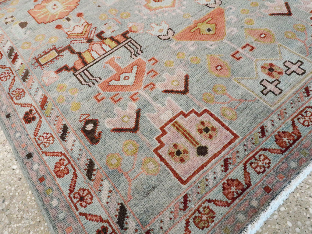 Vintage Persian Malayer Throw Rug, No.28595 - Gss