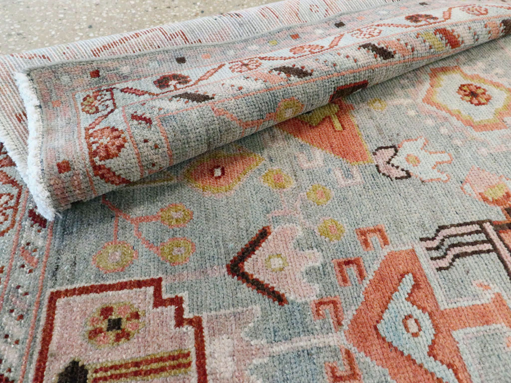 Vintage Persian Malayer Throw Rug, No.28595 - Gss