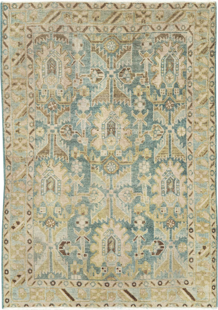 Vintage Persian Malayer Throw Rug, No.28596 - Gss