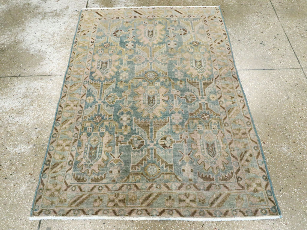 Vintage Persian Malayer Throw Rug, No.28596 - Gss