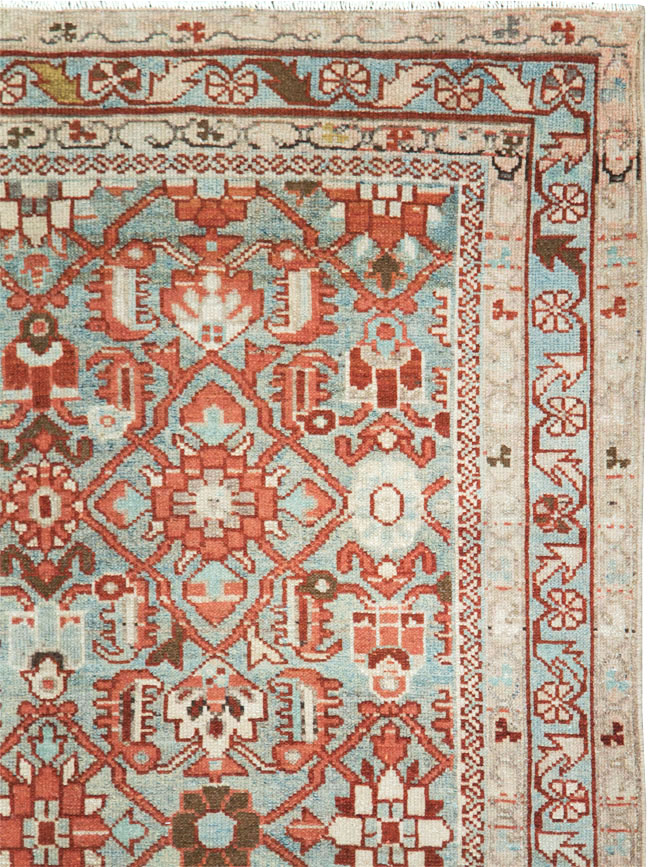 Vintage Persian Malayer Accent Rug, No.28597 - Gss