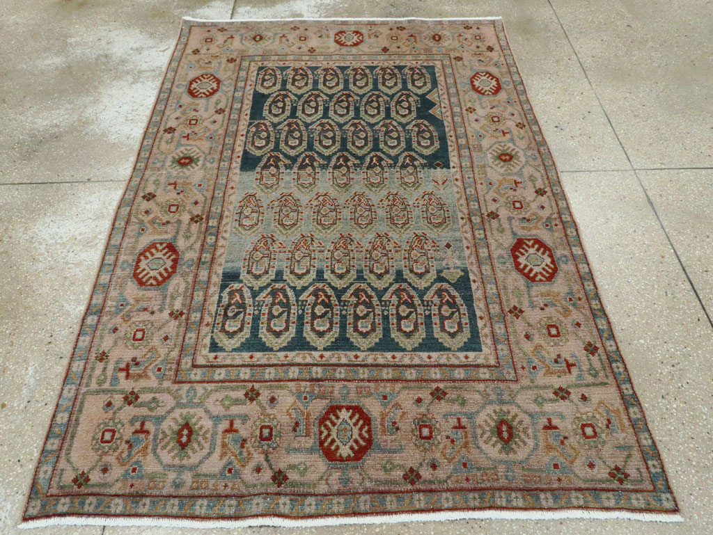 Vintage Persian Malayer Accent Rug, No.28598 - Gss