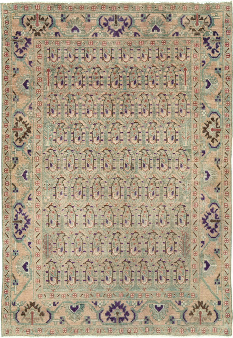 Vintage Persian Malayer Accent Rug, No.28599 - Gss