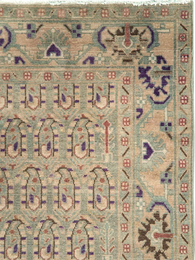 Vintage Persian Malayer Accent Rug, No.28599 - Gss