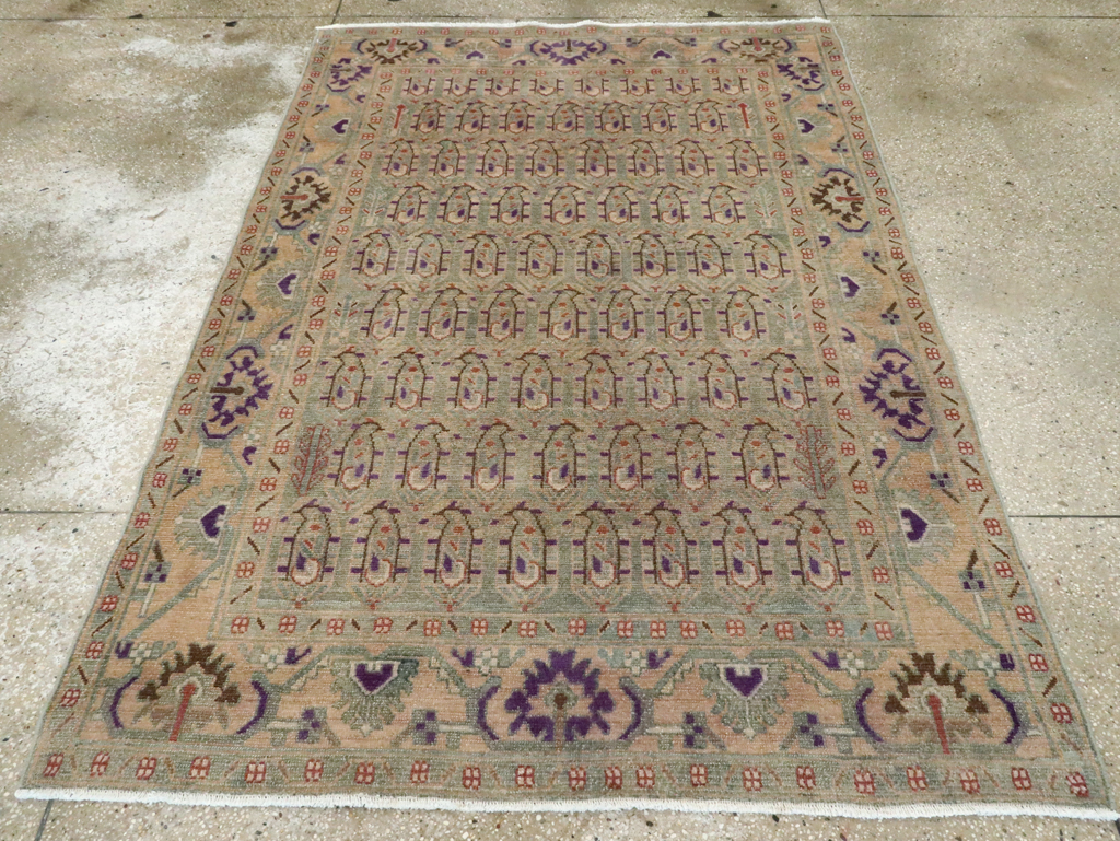 Vintage Persian Malayer Accent Rug, No.28599 - Gss