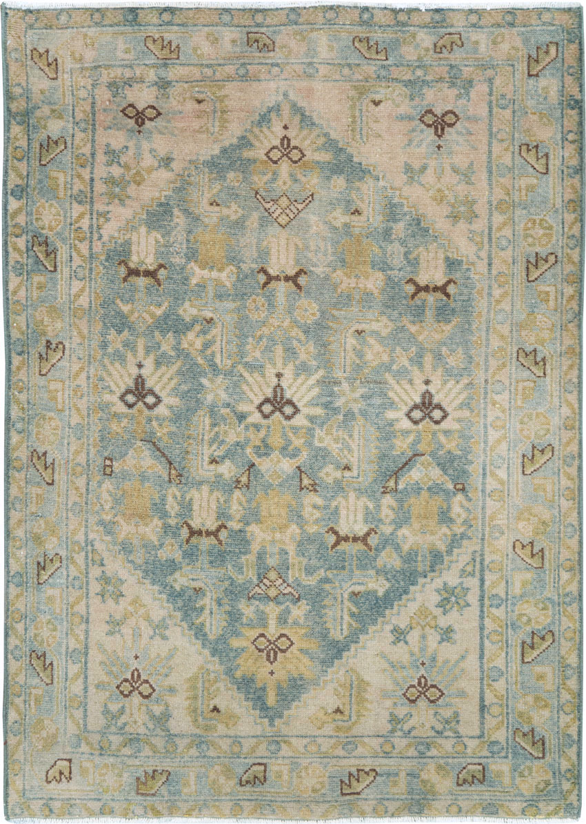 Vintage Persian Malayer Throw Rug, No.28602 - Gss