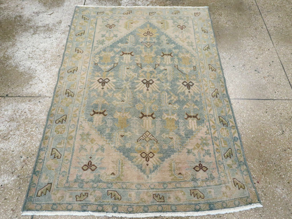 Vintage Persian Malayer Throw Rug, No.28602 - Gss