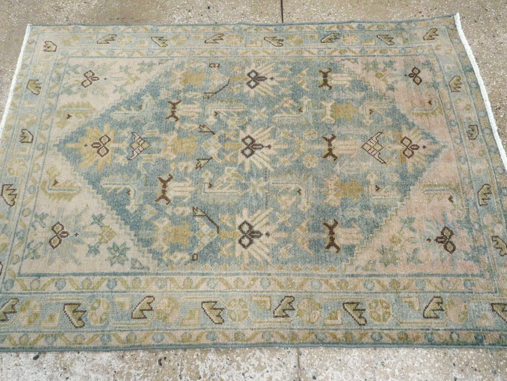 Vintage Persian Malayer Throw Rug, No.28602 - Gss