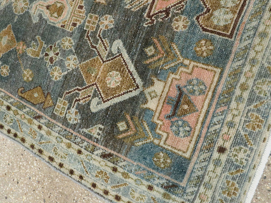 Vintage Persian Malayer Throw Rug, No.28606 - Gss