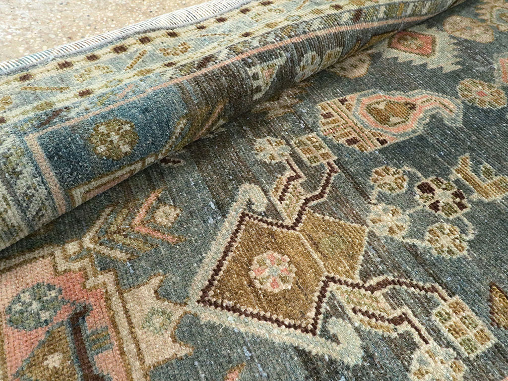 Vintage Persian Malayer Throw Rug, No.28606 - Gss