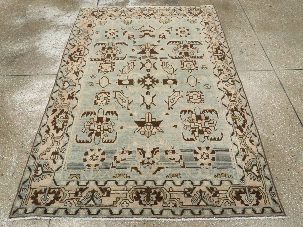 Vintage Persian Malayer Accent Rug, No.28608 - Gss