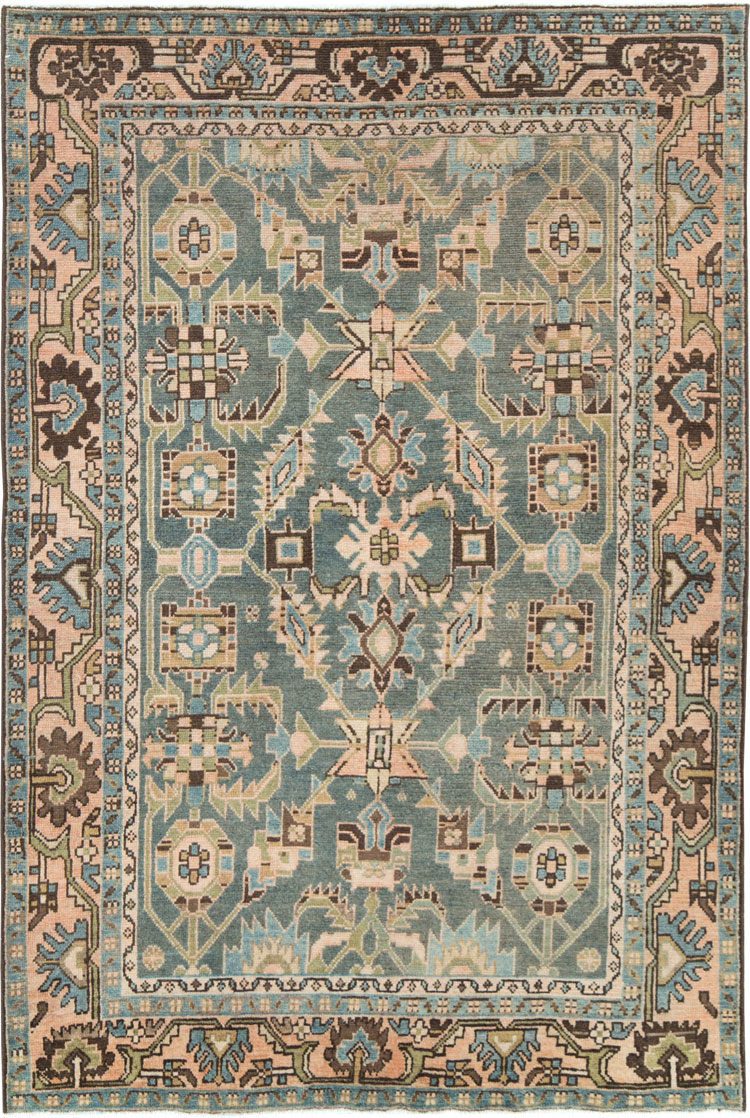 Vintage Persian Malayer Accent Rug, No.28611 - Gss