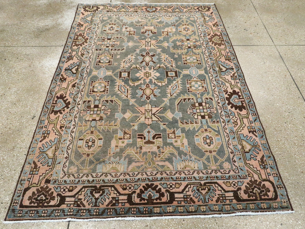 Vintage Persian Malayer Accent Rug, No.28611 - Gss