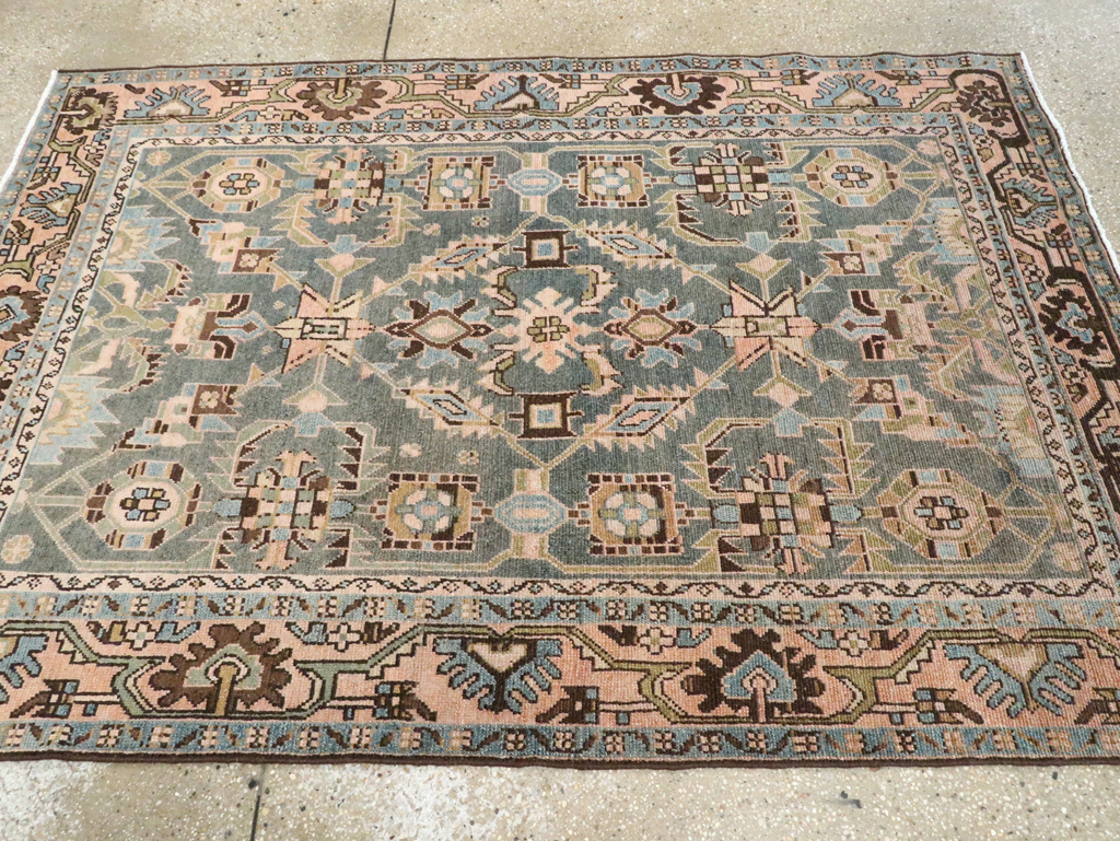Vintage Persian Malayer Accent Rug, No.28611 - Gss
