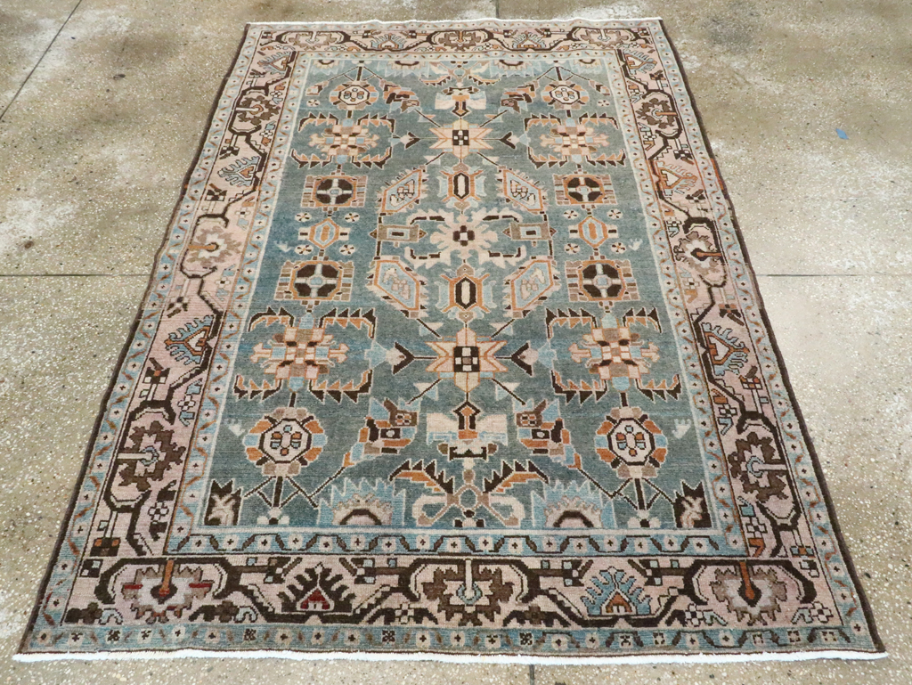 Vintage Persian Malayer Accent Rug, No.28615 - Gss