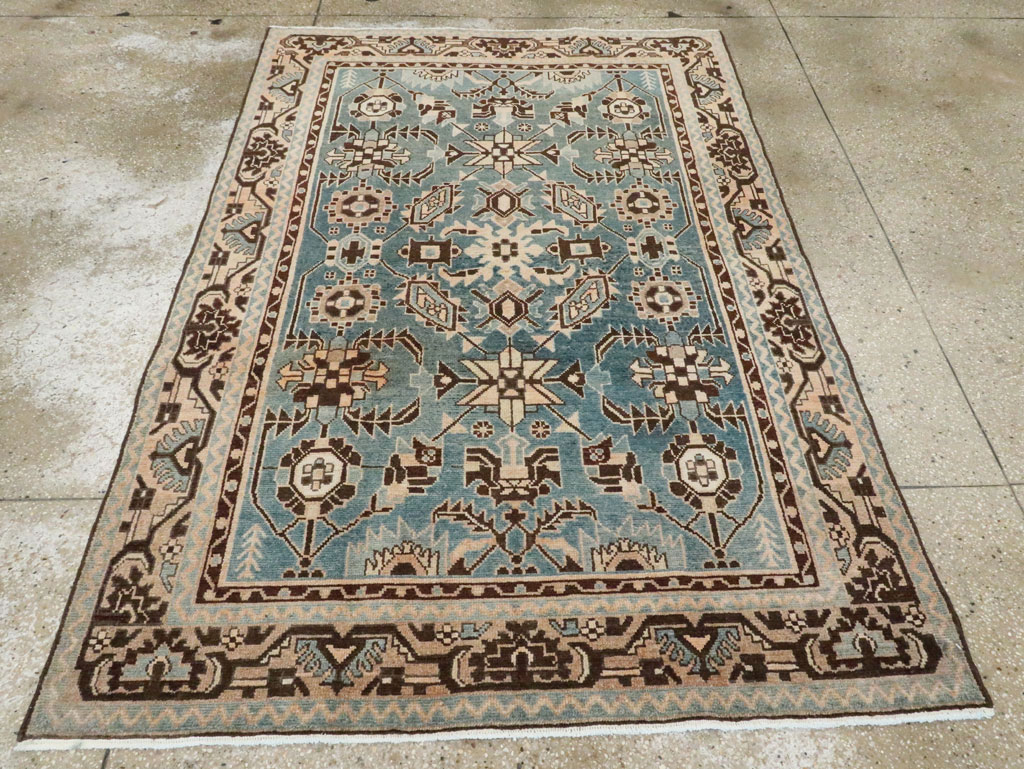 Vintage Persian Malayer Accent Rug, No.28616 - Gss