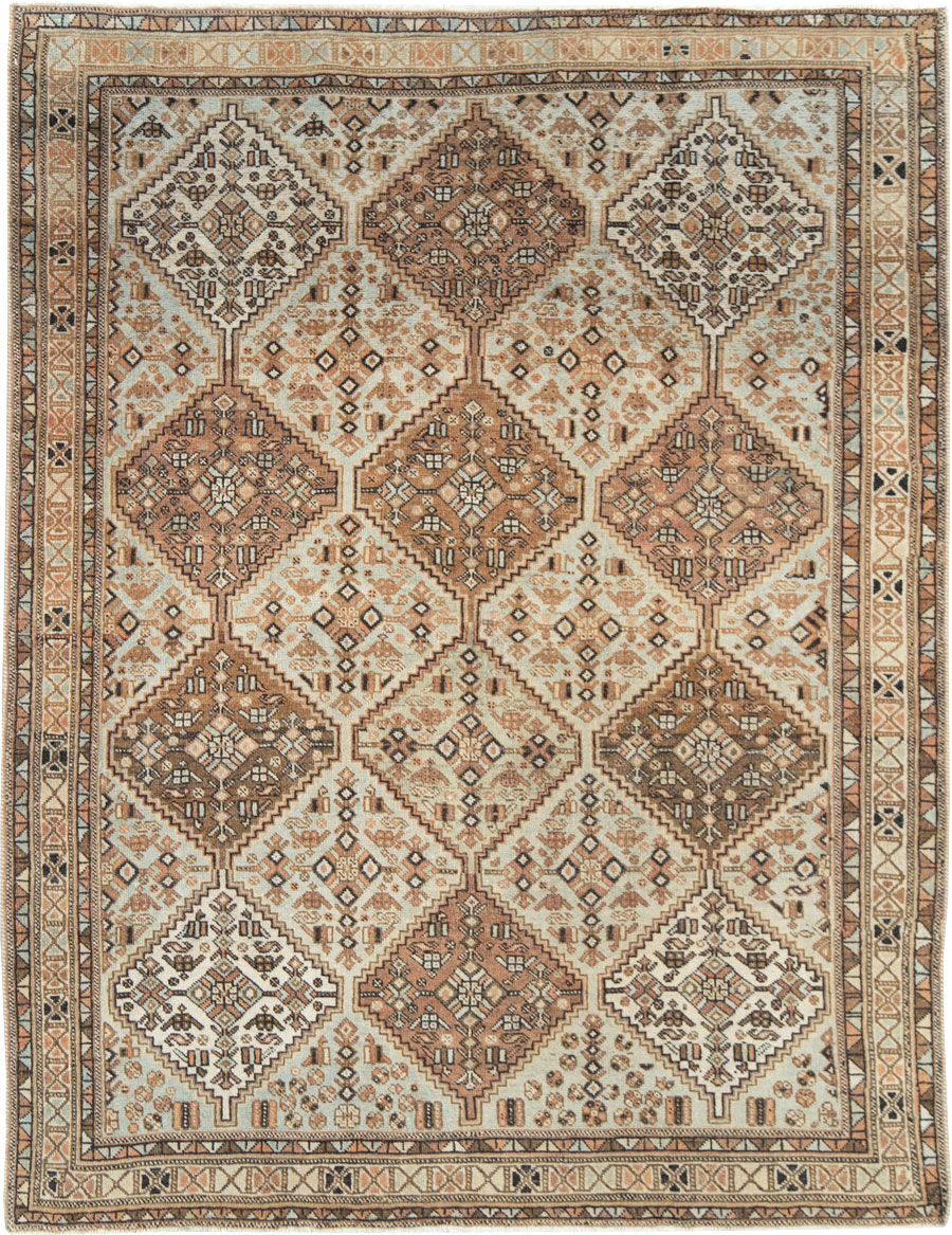 Antique Persian Afshar Accent Rug, No.28618 - Gss