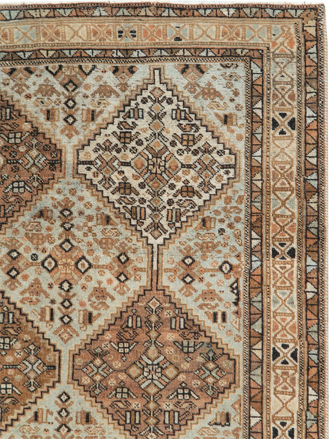 Antique Persian Afshar Accent Rug, No.28618 - Gss