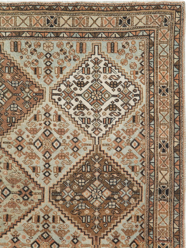 Antique Persian Afshar Accent Rug, No.28618 - Gss