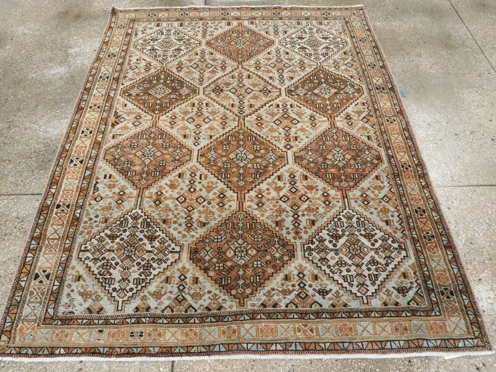 Antique Persian Afshar Accent Rug, No.28618 - Gss