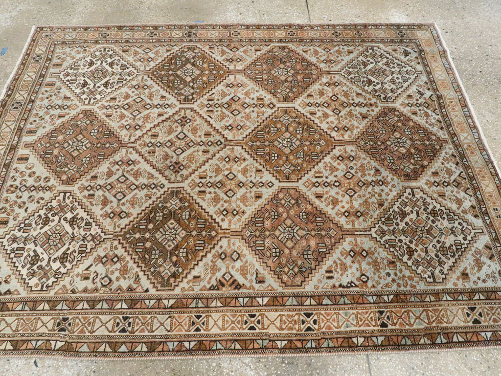 Antique Persian Afshar Accent Rug, No.28618 - Gss