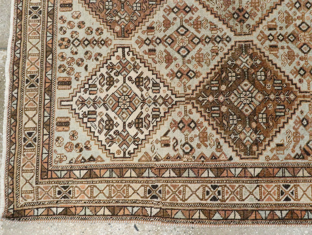 Antique Persian Afshar Accent Rug, No.28618 - Gss