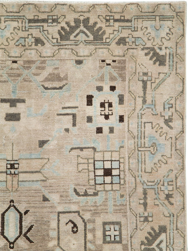 Vintage Persian Malayer Accent Rug, No.28622 - Gss