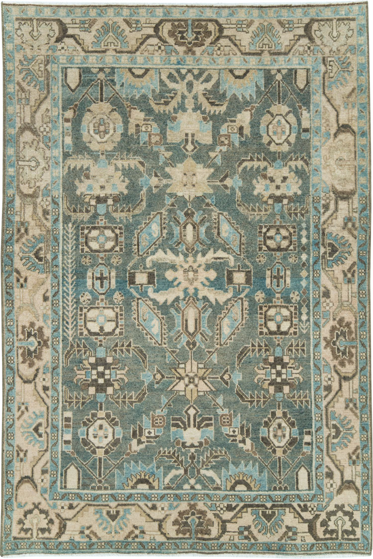 Vintage Persian Malayer Accent Rug, No.28624 - Gss