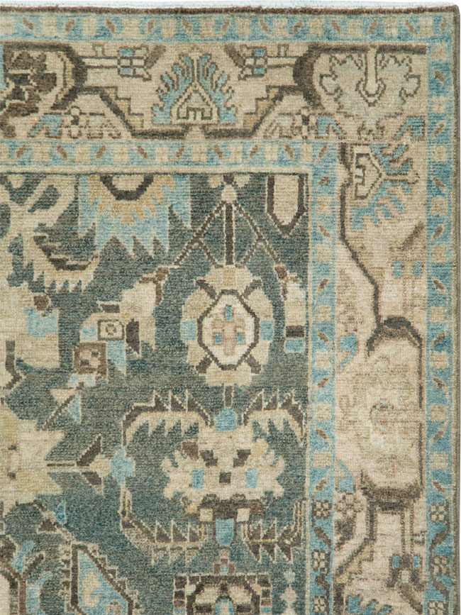 Vintage Persian Malayer Accent Rug, No.28624 - Gss