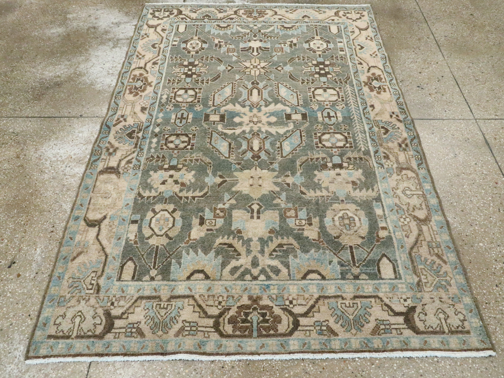Vintage Persian Malayer Accent Rug, No.28624 - Gss