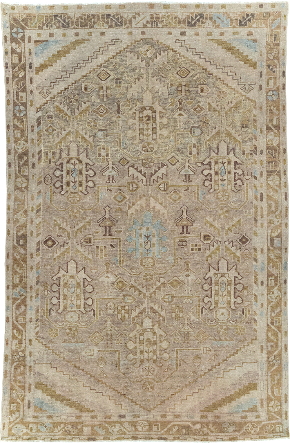 Vintage Persian Malayer Accent Rug, No.28625 - Gss
