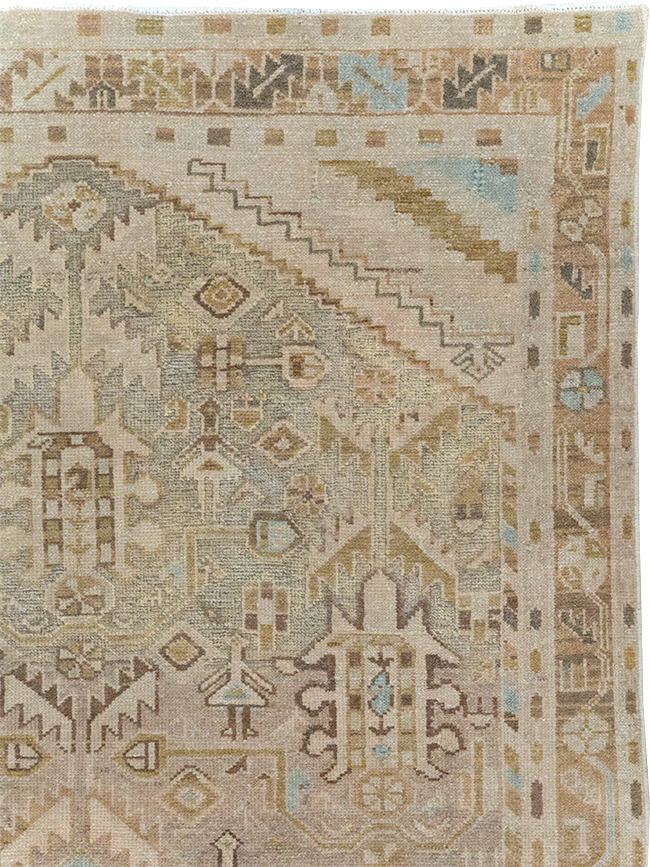Vintage Persian Malayer Accent Rug, No.28625 - Gss