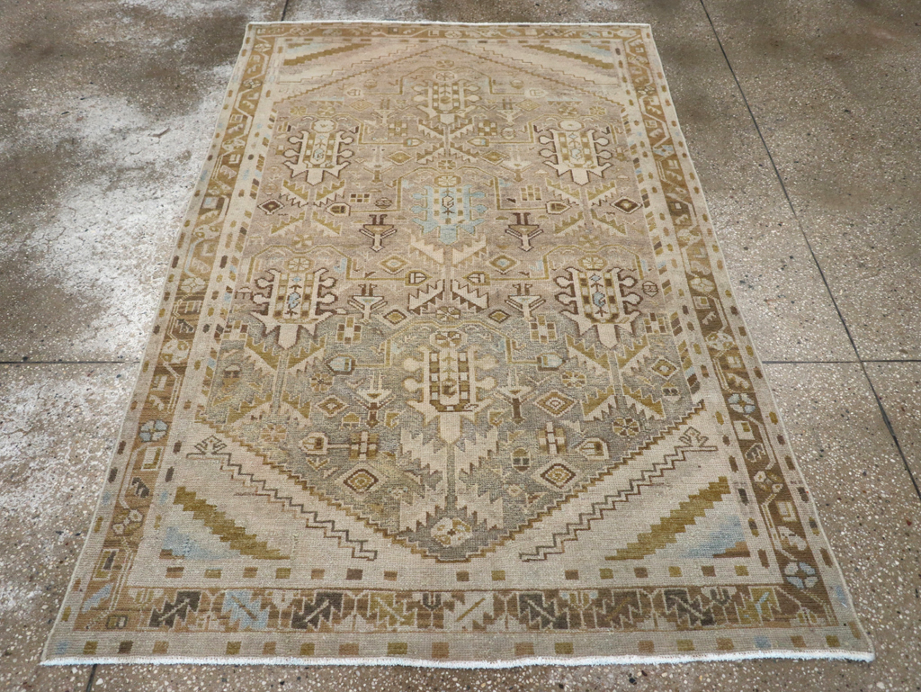 Vintage Persian Malayer Accent Rug, No.28625 - Gss