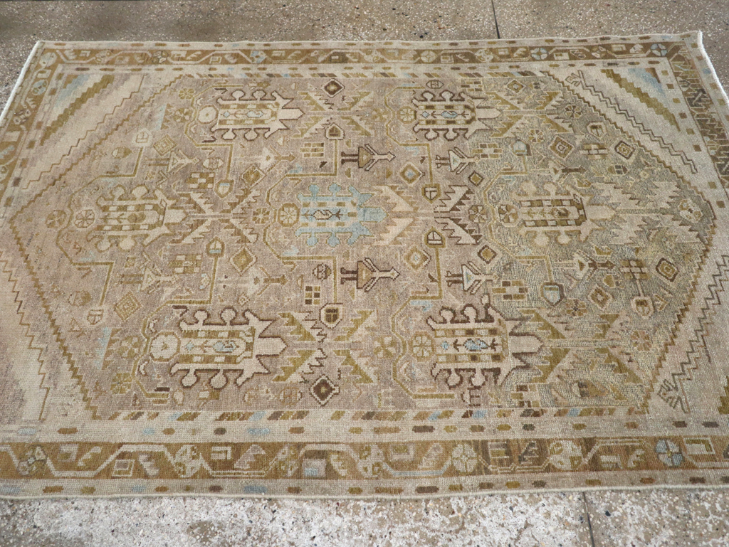 Vintage Persian Malayer Accent Rug, No.28625 - Gss