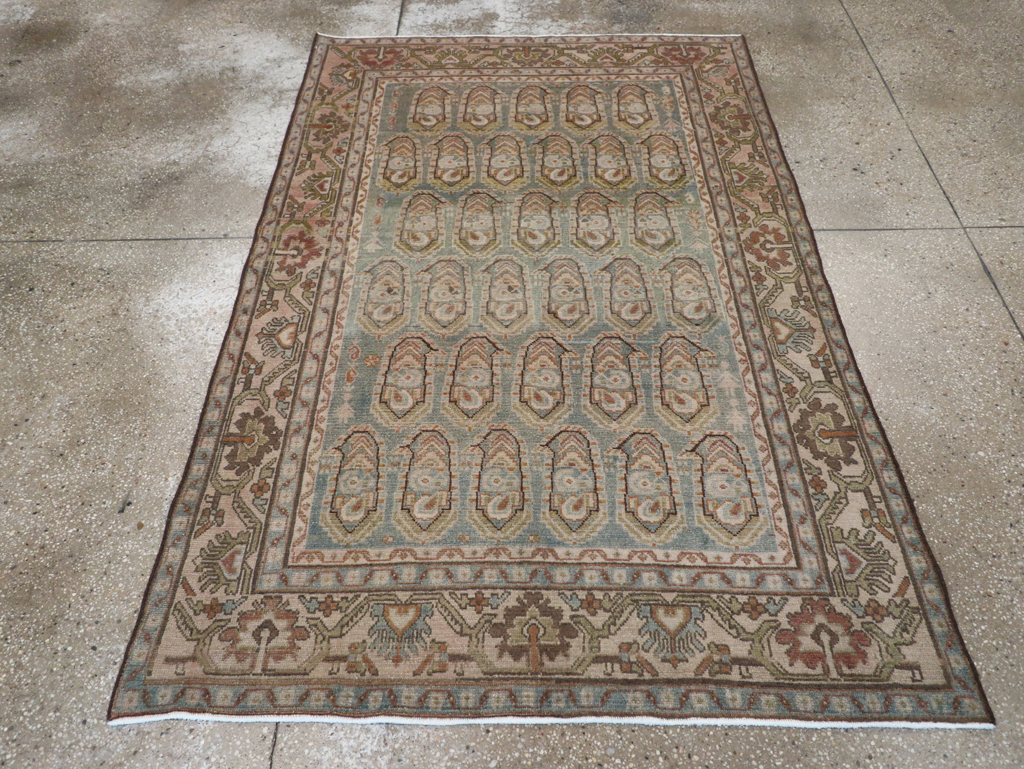 Vintage Persian Malayer Accent Rug, No.28627 - Gss