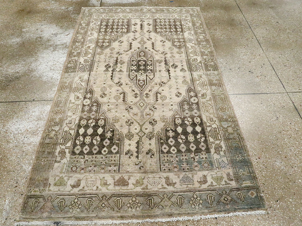 Vintage Persian Malayer Accent Rug, No.28628 - Gss