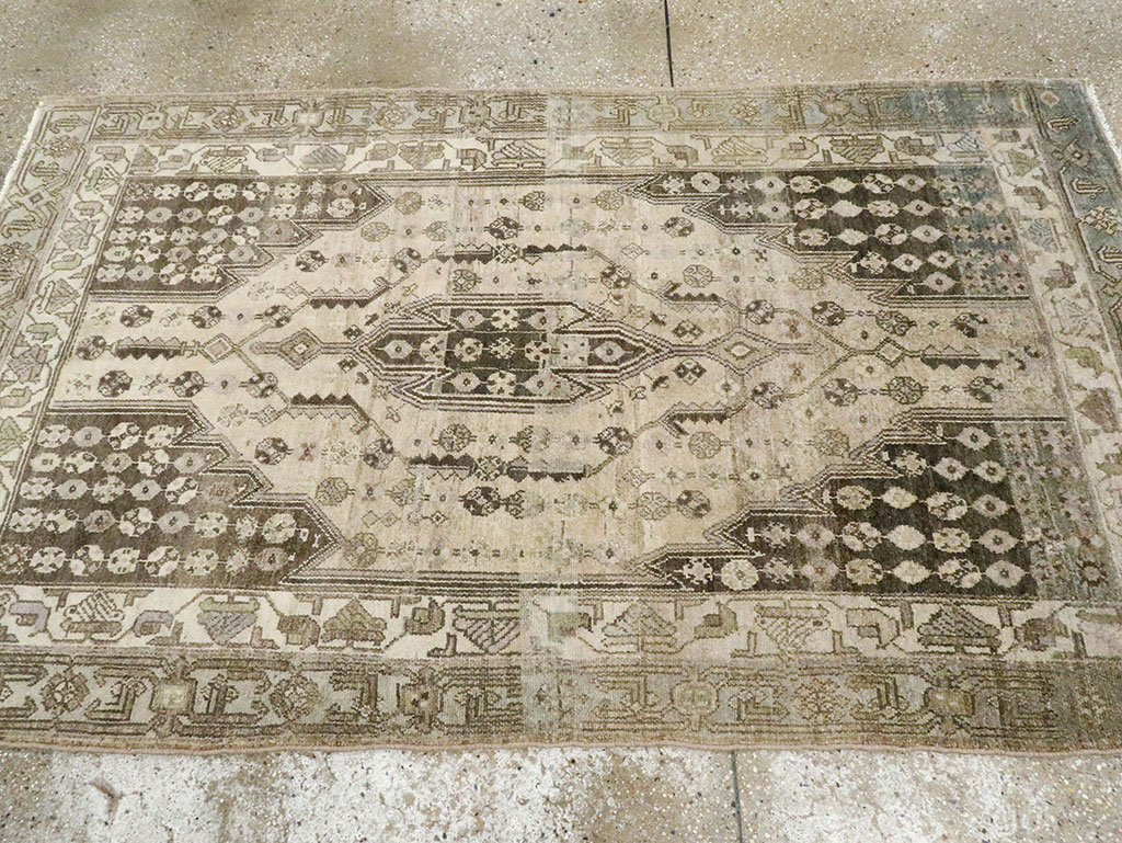 Vintage Persian Malayer Accent Rug, No.28628 - Gss