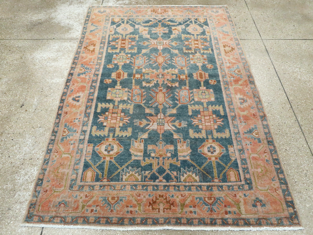 Vintage Persian Malayer Accent Rug, No.28631 - Gss