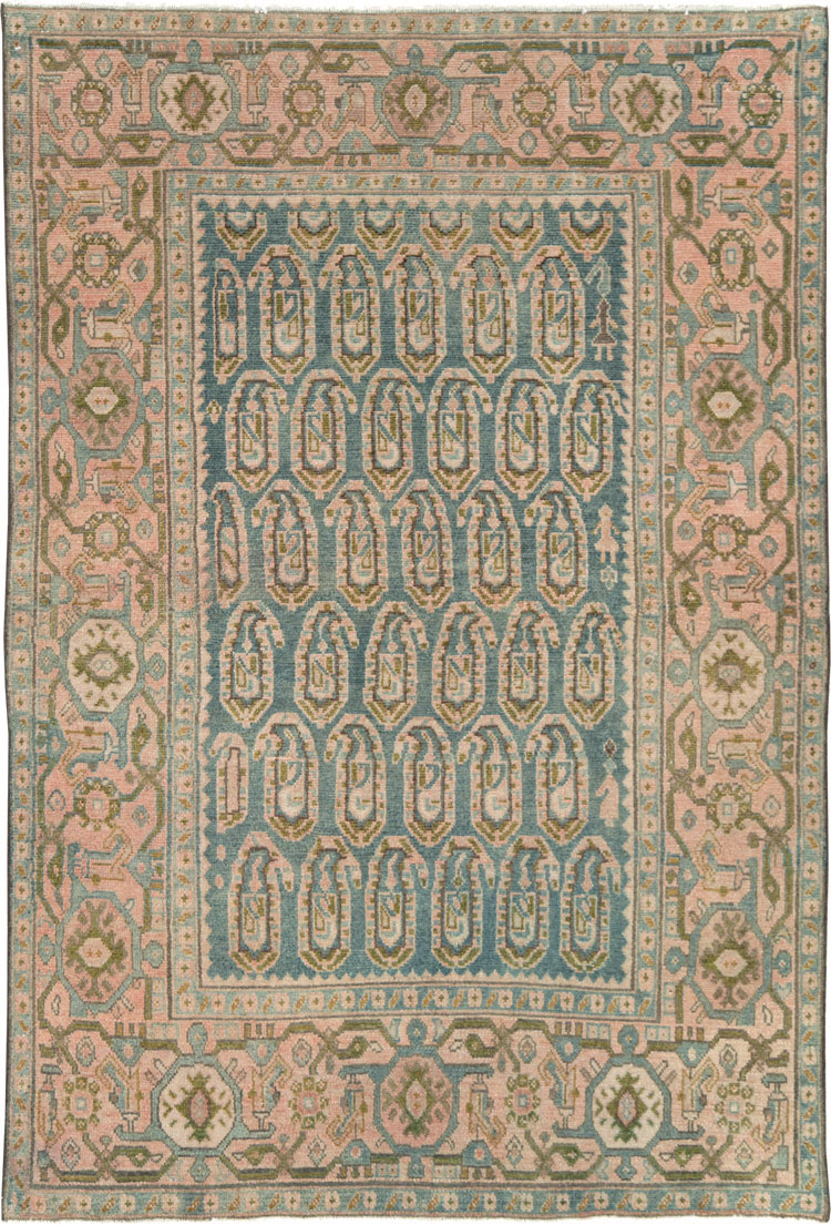 Vintage Persian Malayer Accent Rug, No.28636 - Gss