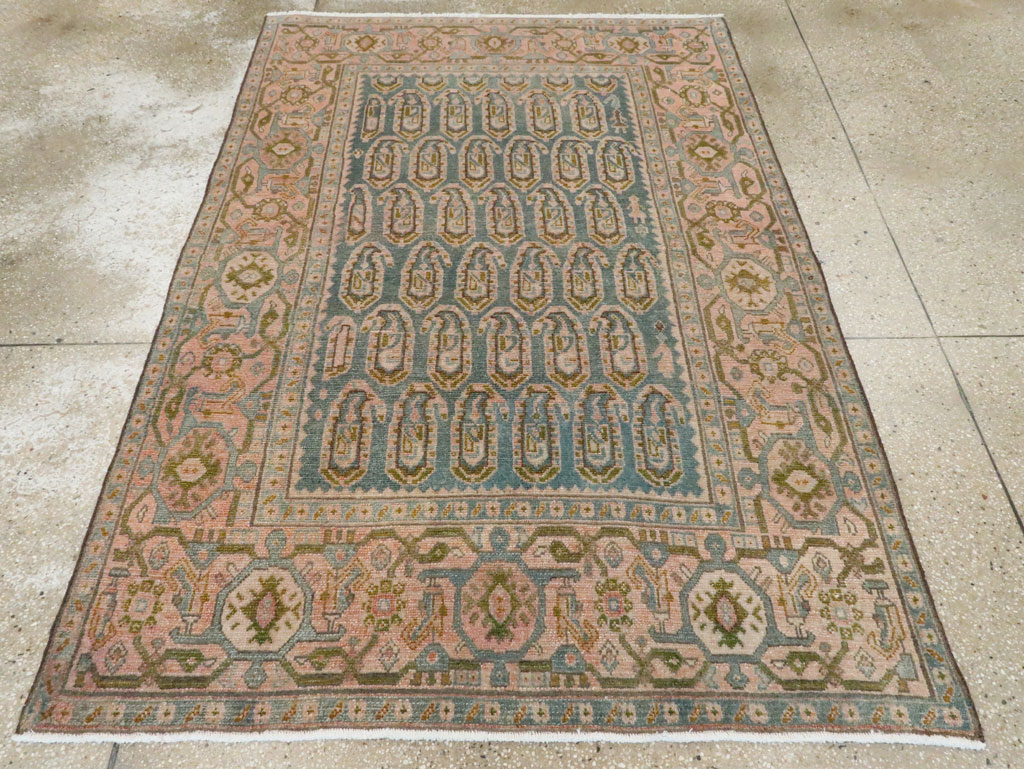 Vintage Persian Malayer Accent Rug, No.28636 - Gss