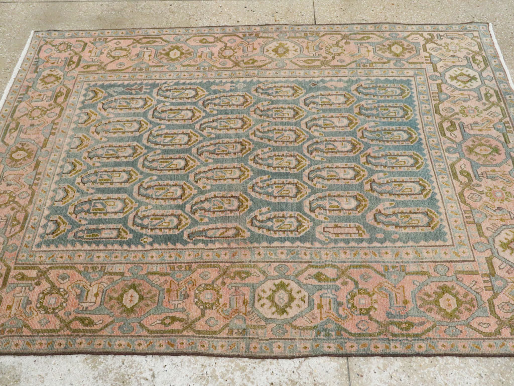 Vintage Persian Malayer Accent Rug, No.28636 - Gss