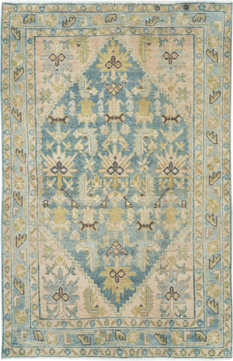 Vintage Persian Malayer Throw Rug, No.28637 - Gss