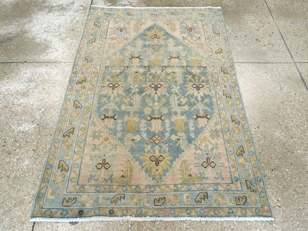 Vintage Persian Malayer Throw Rug, No.28637 - Gss
