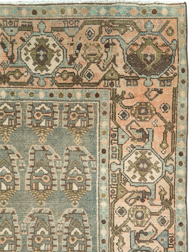 Vintage Persian Malayer Throw Rug, No.28638 - Gss