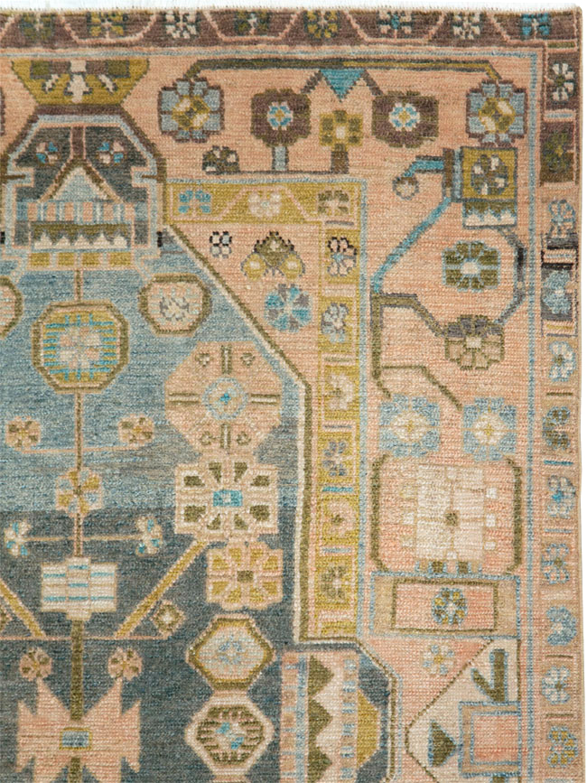 Vintage Persian Malayer Throw Rug, No.28640 - Gss