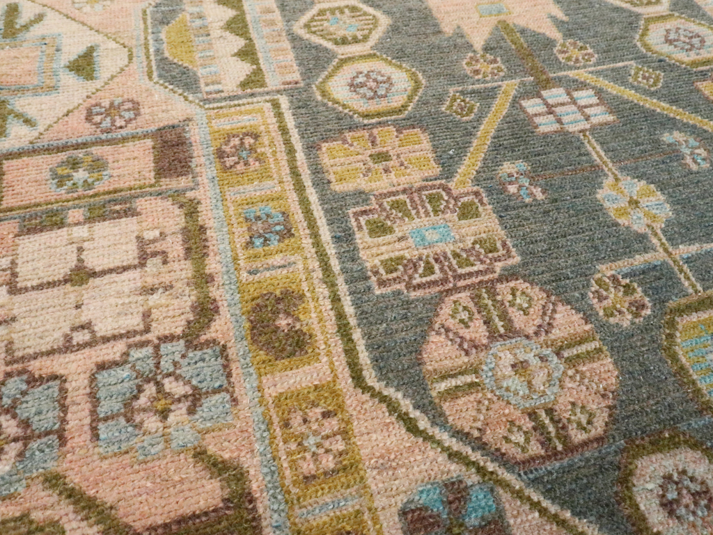 Vintage Persian Malayer Throw Rug, No.28640 - Gss