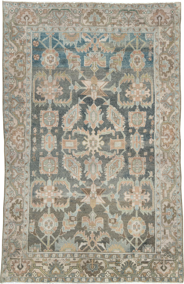Vintage Persian Malayer Accent Rug, No.28642 - Gss