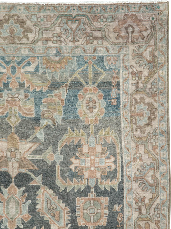 Vintage Persian Malayer Accent Rug, No.28642 - Gss
