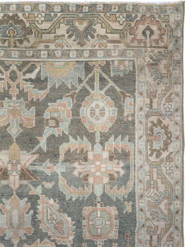 Vintage Persian Malayer Accent Rug, No.28642 - Gss