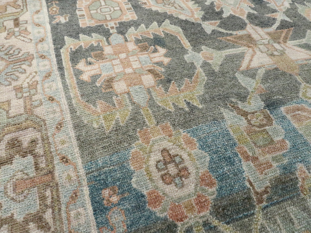 Vintage Persian Malayer Accent Rug, No.28642 - Gss